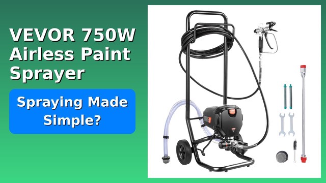 VEVOR 750W stand airless paint sprayer on a wheeled cart