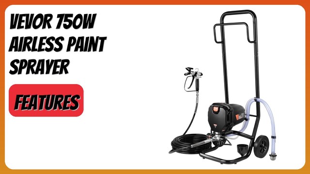 VEVOR 750W airless paint sprayer on a wheeled stand