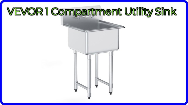 VEVOR free-standing stainless steel utility sink with faucet