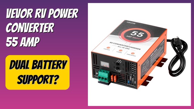 VEVOR SBC-55A 55 amp RV power converter with metal housing and cooling fan