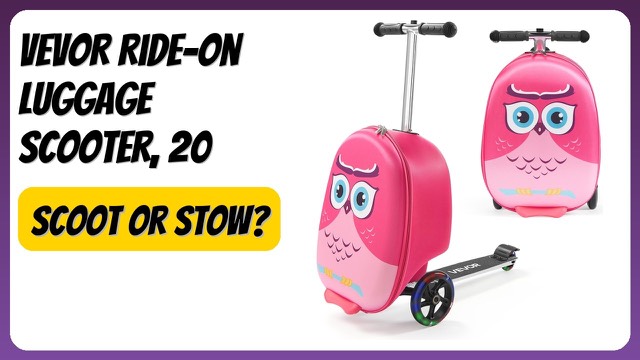 Pink VEVOR kids ride-on luggage scooter suitcase