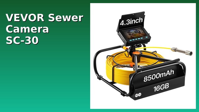 VEVOR sewer inspection camera with cable reel and 4.3-inch monitor