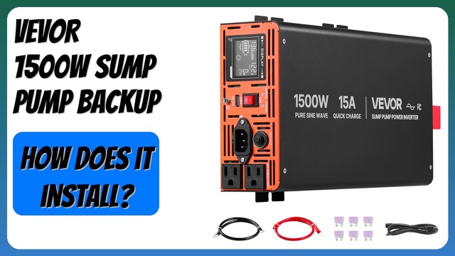 VEVOR 1500W sump pump battery backup inverter with LCD display