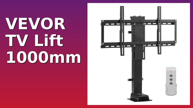 VEVOR SHC330 black steel motorized TV lift with remote control