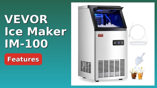 VEVOR SKF-B40F freestanding commercial ice maker with LED display