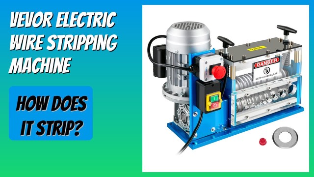 VEVOR blue electric wire stripping machine with transparent protective cover