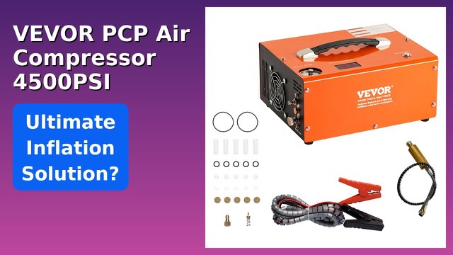 VEVOR portable 4500PSI PCP air compressor with hose and gauges