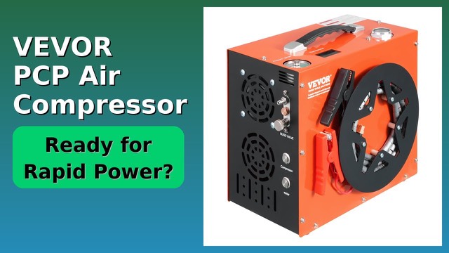 VEVOR portable PCP air compressor with digital pressure and temperature displays