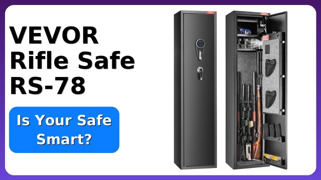 VEVOR steel rifle safe cabinet with fingerprint and keypad lock