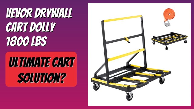 VEVOR ST01 steel drywall panel cart dolly with four swivel casters
