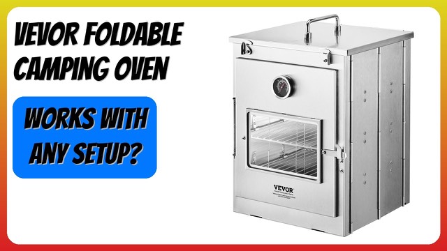 VEVOR T35-1 foldable stainless steel camping oven with three racks