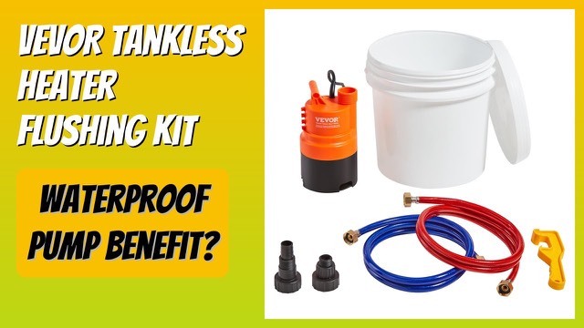 VEVOR tankless water heater flushing kit with pump, hoses and pail