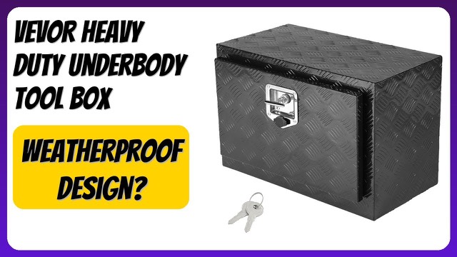 VEVOR aluminium diamond plate underbody tool box with T-handle latch