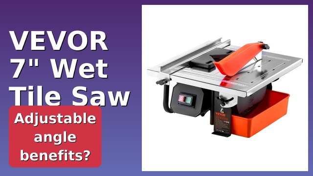 VEVOR 7-inch wet tile saw with water reservoir and galvanized table
