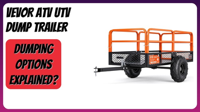 VEVOR steel tow-behind dump trailer with pneumatic tyres