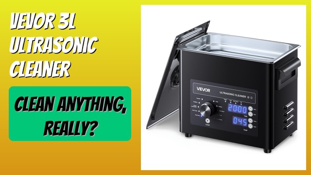 VEVOR 3L stainless steel ultrasonic cleaner with basket and knob control