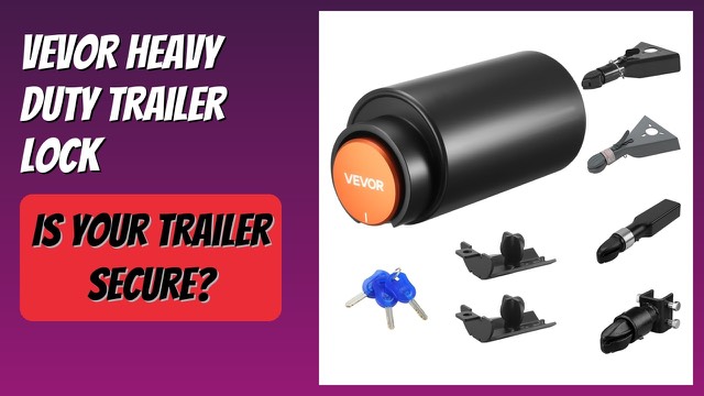 VEVOR heavy-duty trailer coupler lock in black powder-coated steel