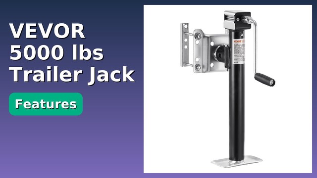 VEVOR 5000 lb galvanized bolt-on swivel trailer jack with handle