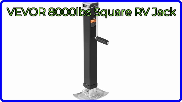 VEVOR square weld-on trailer jack with crank handle