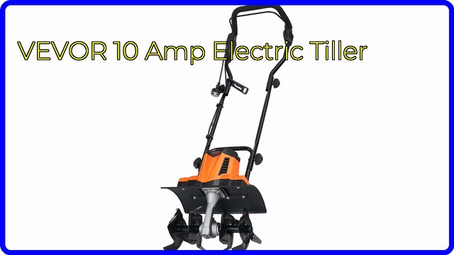 VEVOR TLEG08 corded electric garden tiller with folding handle