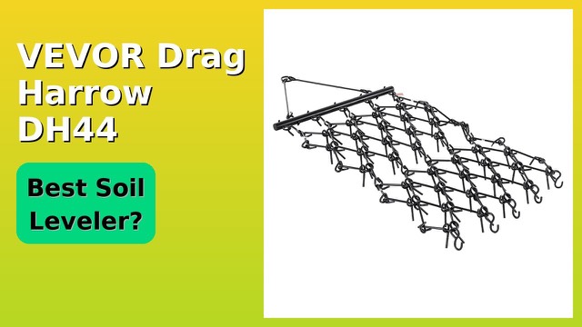 VEVOR 4 ft by 4 ft steel chain drag harrow with tines