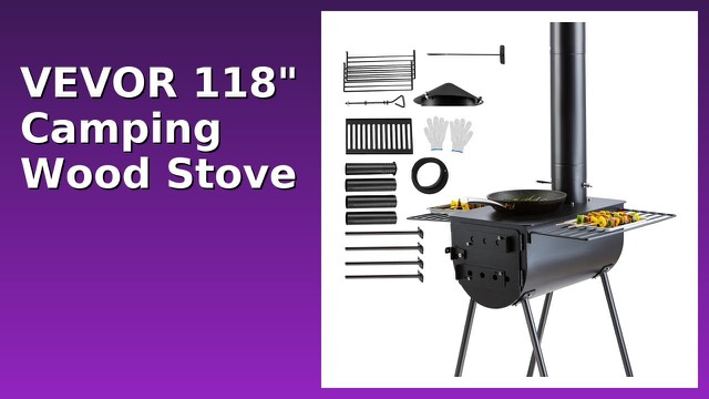 VEVOR portable alloy steel camping wood stove with chimney pipes