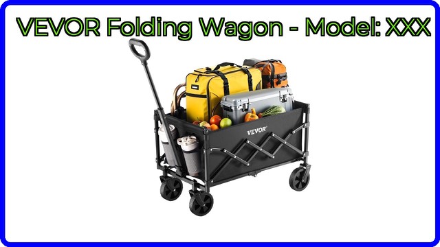 VEVOR W21 folding utility wagon with steel frame and swivel wheels