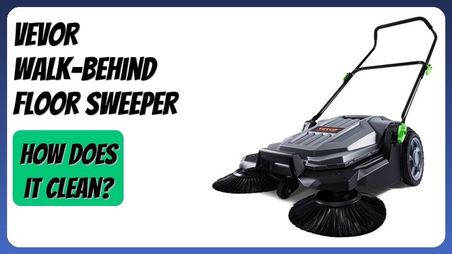VEVOR walk-behind hand push floor sweeper with foldable handle