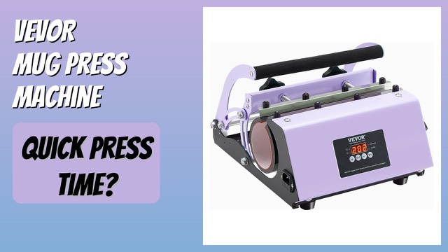 Purple VEVOR tumbler heat press with a touchscreen for sublimation mugs