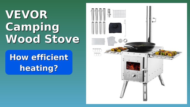VEVOR portable stainless steel camping wood stove with chimney pipes