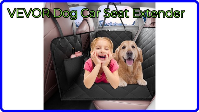 VEVOR hard-bottom dog back seat extender fitted across a car rear seat