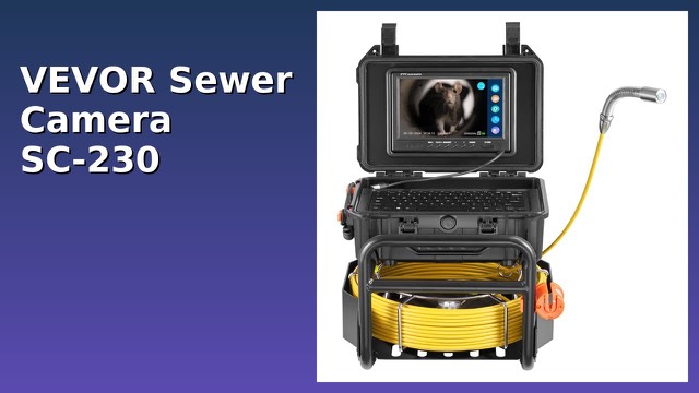 VEVOR 230 ft self-leveling sewer camera with 9-inch screen