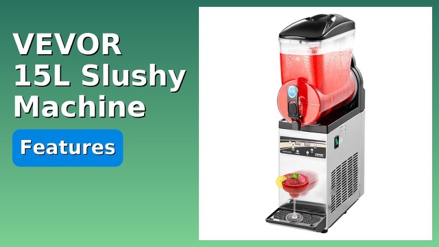 VEVOR X-150 stainless steel slushy machine with a clear 15 litre tank