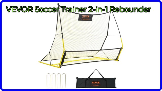 VEVOR soccer rebounder net on an iron frame on a grass field