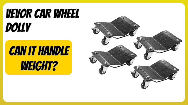 Set of four VEVOR steel car wheel dollies with casters and brakes