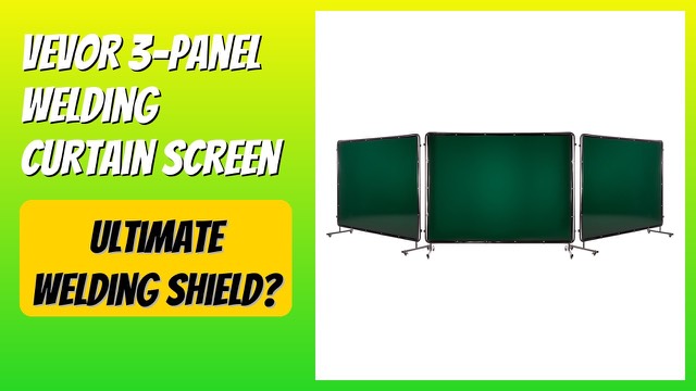 VEVOR dark green three-panel welding screen with frame on wheels