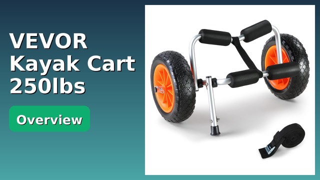VEVOR foldable aluminium kayak cart with two 10-inch wheels
