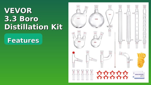 VEVOR 32-piece borosilicate glass distillation apparatus kit