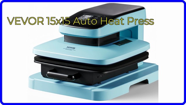 VEVOR ZD-111 15x15 auto heat press with pull-out drawer
