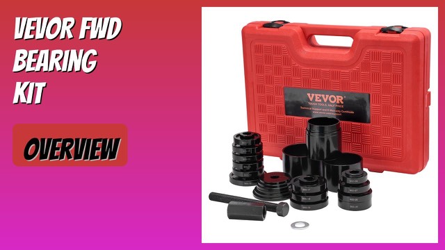 VEVOR 23-piece front wheel drive bearing puller kit in its storage case