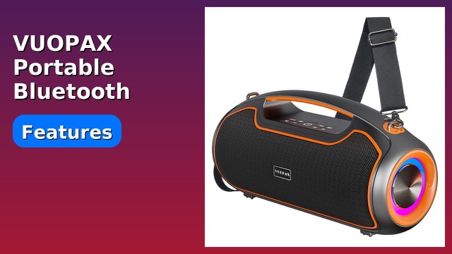 VUOPAX B48A portable Bluetooth party speaker with shoulder strap