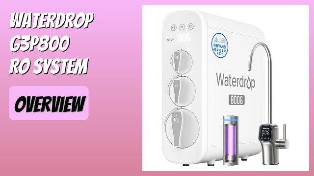 Waterdrop G3P800 tankless under-sink reverse osmosis system with smart faucet