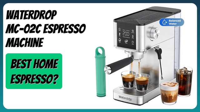 Waterdrop MC-02C semi-automatic espresso machine with portafilter and steam wand