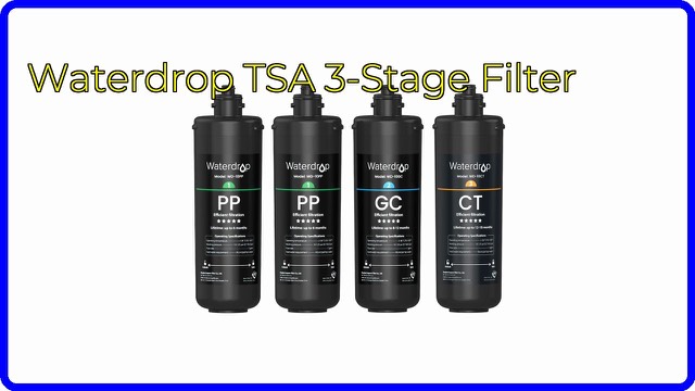 Waterdrop three-stage replacement filter cartridges for under-sink systems