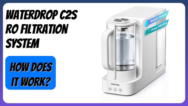Waterdrop WD-C2S countertop reverse osmosis system with glass pitcher