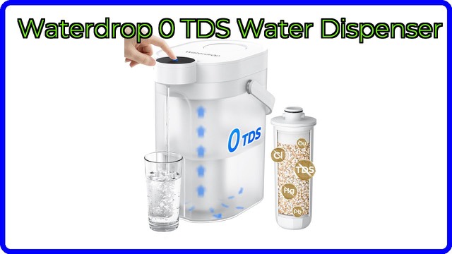 Waterdrop white rechargeable countertop water filter dispenser