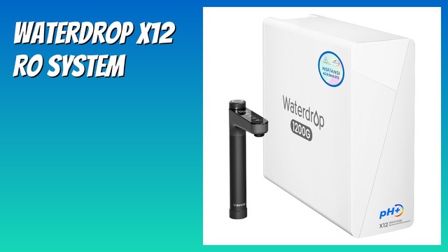 Waterdrop X12 under-sink tankless reverse osmosis system with black digital faucet