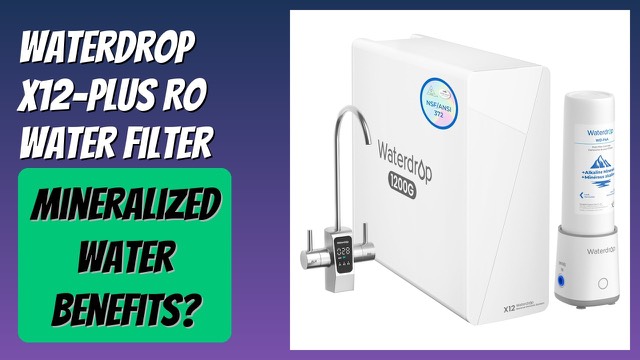 Waterdrop X12-Plus tankless under-sink reverse osmosis system with display faucet