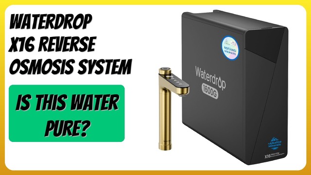 Waterdrop X16 tankless under-sink reverse osmosis system with gold faucet