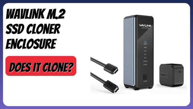 WAVLINK dual-slot M.2 NVMe SSD cloner enclosure with aluminium housing